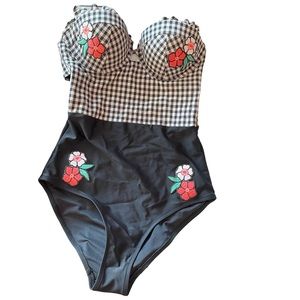 Topshop Vintage Style one piece swimsuit